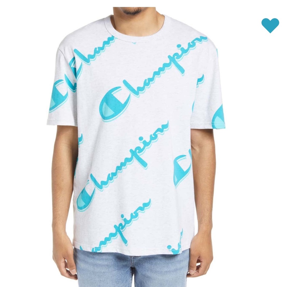 Champion Big Block Script Heritage‎ Crewneck TShirt
